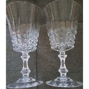 2 Vintage Cristal D'Arques Verite Lead Crystal Wine Goblets 5 Oz‎ W.M. Dalton